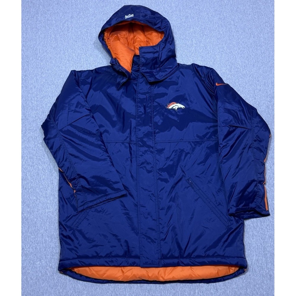 VINTAGE Denver Broncos Jacket Mens L Nike NFL Proline Insulated Puffer Sideline
